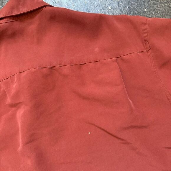 Centro Men’s Button Up Rayon Blend Shirt Poker Embroidery Style Size Large - Picture 10 of 16